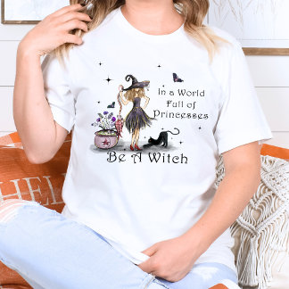 Whimsical Mystical Typography Be a Witch Quote Tri-Blend Shirt