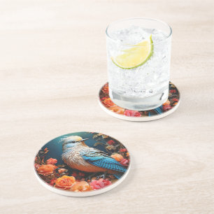 Whimsical Nature Blue Bird Coaster