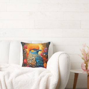 Whimsical Nature Blue Bird No 2 Cushion