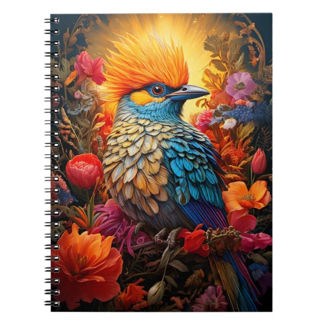 Whimsical Nature Blue Bird No 2 Notebook (Front)