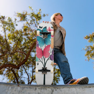 Whimsical Nature Butterfly Tree of Life Skateboard