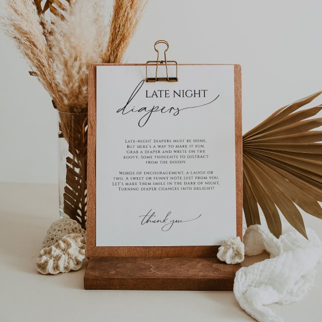 Whimsical Neutral Late Night Diapers Sign (Creator Uploaded)