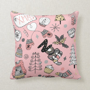Whimsical Noel Holiday Cushion