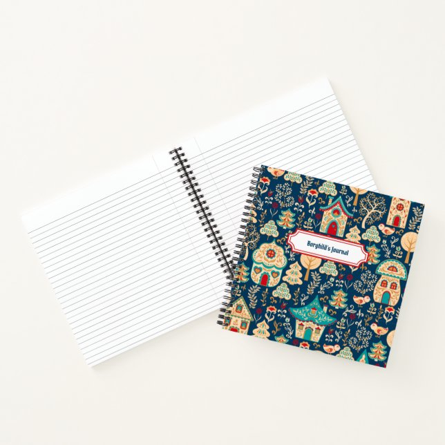 Whimsical Nordic Houses  Notebook (Inside)