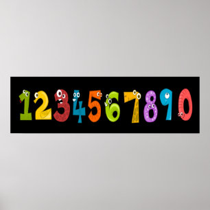 Whimsical Numbers Poster