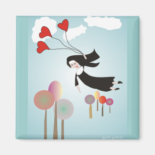 Whimsical Nun Art Gifts Magnet