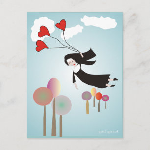 Whimsical Nun Art Gifts Postcard