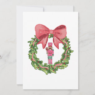 Whimsical Nutcracker Christmas Wreath Invitation