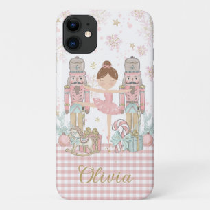 Whimsical Nutcracker Pastel Pink Christmas Ballet iPhone 11 Case