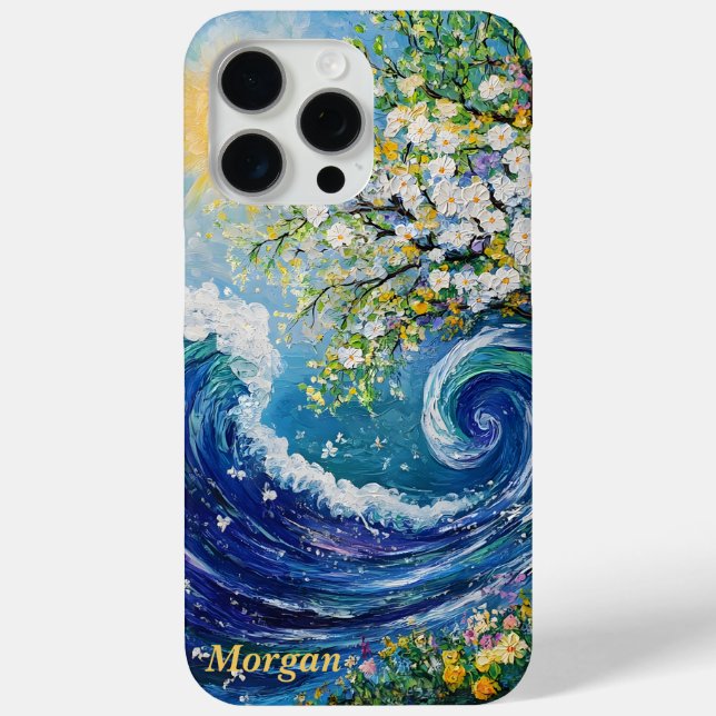 Whimsical Ocean Wave | Impressionism Painting Case-Mate iPhone Case (Back)