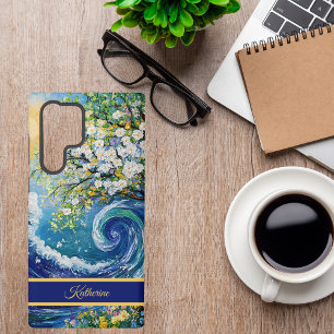 Whimsical Ocean Wave Impressionism Painting Samsung Galaxy Case
