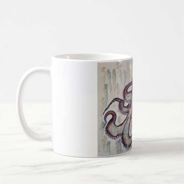 Whimsical Octopus Coffee Mug (Left)