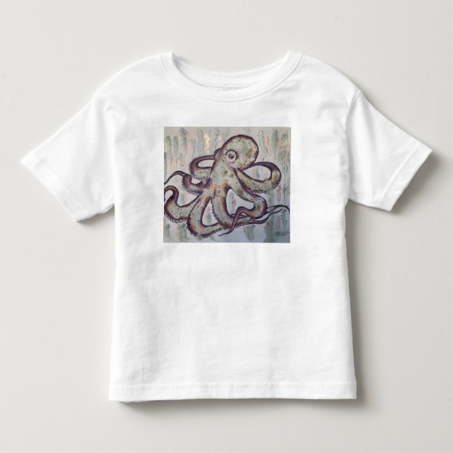 Whimsical Octopus Toddler T-Shirt (Front)
