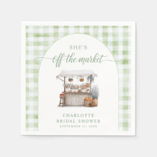 Whimsical Off the Market Farmer Bridal Shower Napkin