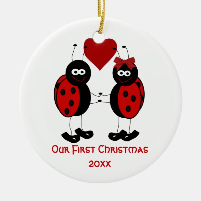 Whimsical Our First Christmas Ornament (Front)