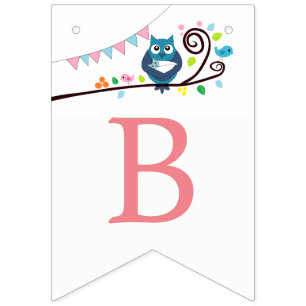 Whimsical Owl Baby Shower Bunting