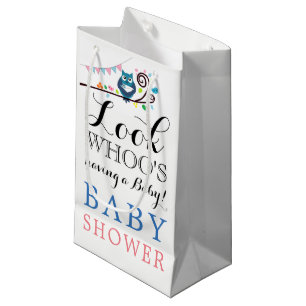 Whimsical Owl Baby Shower Small Gift Bag