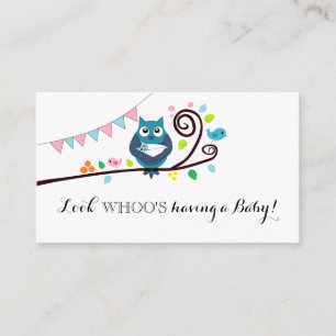 Whimsical Owl Baby Shower Ticket Invitation