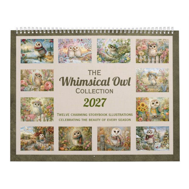 Whimsical Owl Collection  Calendar (Cover)