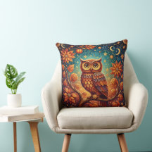 Whimsical Owl in the Night