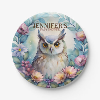 Whimsical Owl Paper Plates