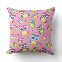 Whimsical Owl Pattern on Purple Home Decor 