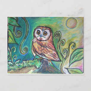 Whimsical Owl Postcard
