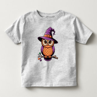 Whimsical Owl Witch Toddler T-Shirt