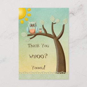Whimsical Owls Thank You Baby Shower