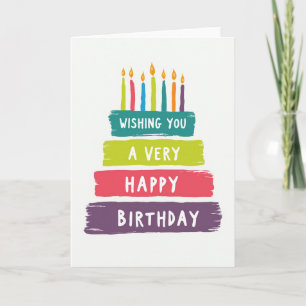 Whimsical Painted Birthday Card