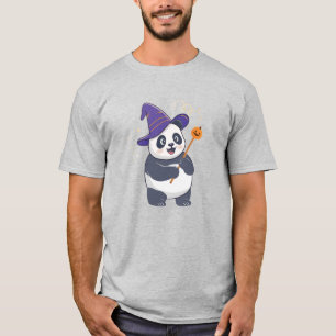 Whimsical Panda Wizard with Magic Hat T-Shirt