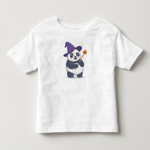 Whimsical Panda Wizard with Magic Hat Toddler T-Shirt