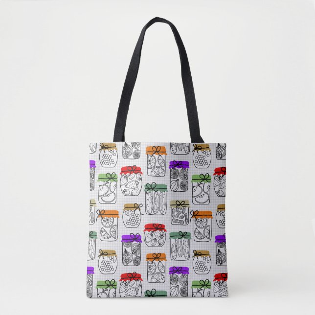 Whimsical Pantry Jars Tote Bag (Front)