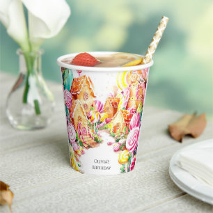 Whimsical Paradise Candyland Birthday Paper Cups