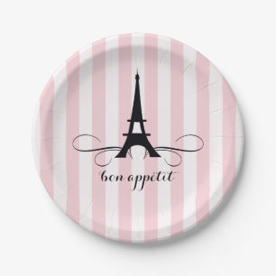 Whimsical Paris Eiffel Tower   Bridal Shower Paper Plate