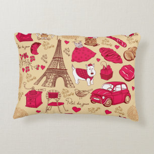 Whimsical Parisian Pillow