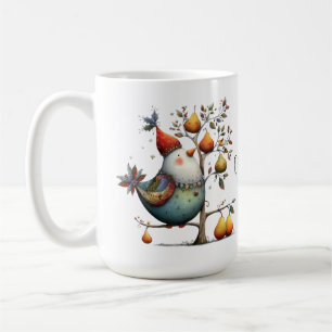 Whimsical Partridge in a Pear Tree Christmas 15oz Coffee Mug