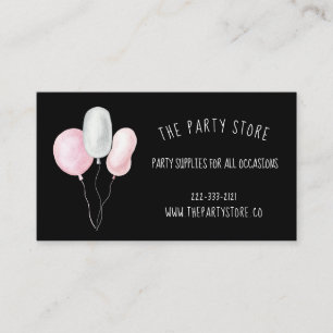 Whimsical Party Balloons Business Card