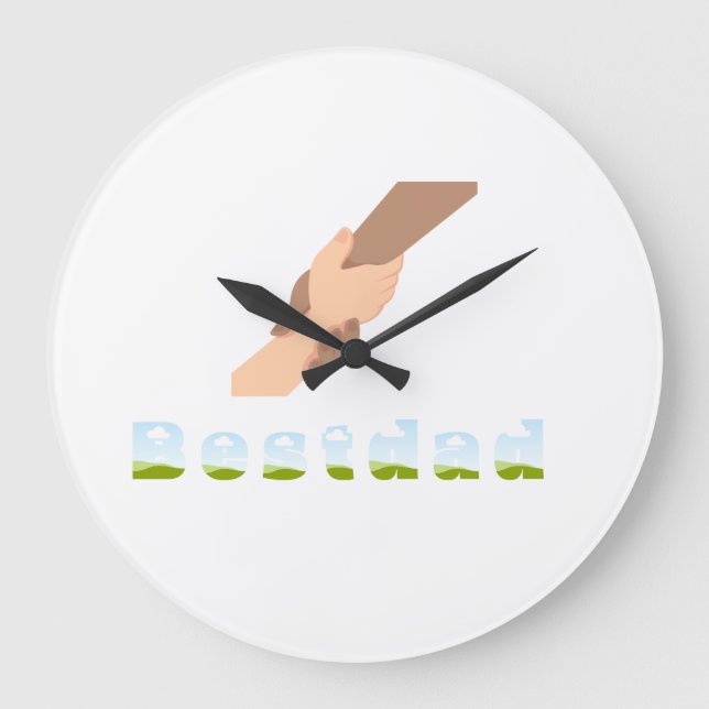 Whimsical Pastel Butterfly and Flowers Coffee Mug Large Clock (Front)