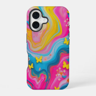 Whimsical Pastel Butterfly Marble Phone Case