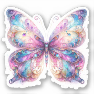 Whimsical Pastel Butterfly Stickers