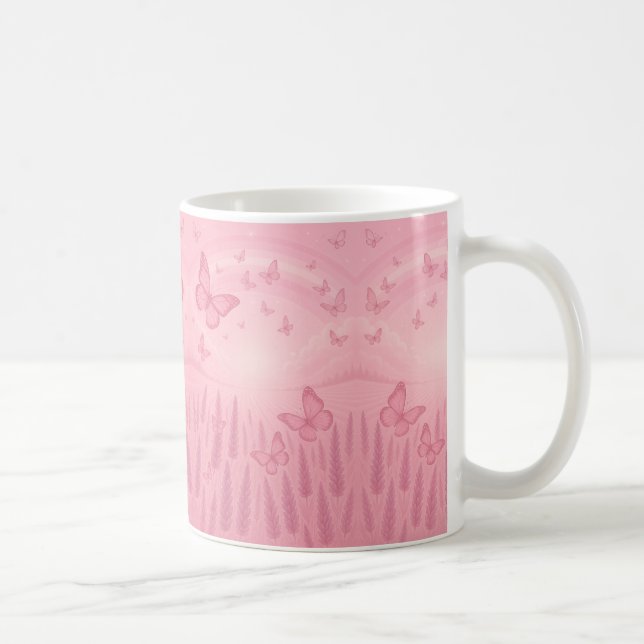 Whimsical Pastel Butterfly Sunrise Mug (Right)