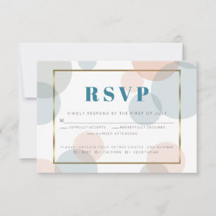 Whimsical Pastel Confetti Dots Meal Choice RSVP Card