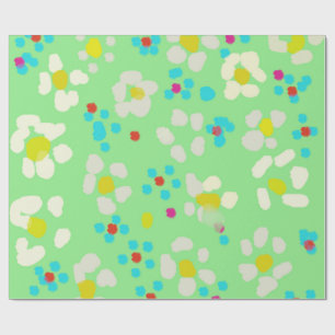 Whimsical Pastel Daisy Floral Wrapping Paper
