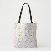 Whimsical Pastel Easter Bunny & Floral Pattern