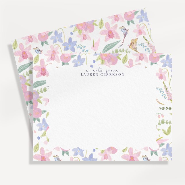 Whimsical Pastel Floral Note Card (Creator Uploaded)