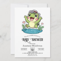 Whimsical Pastel Frog Baby Shower