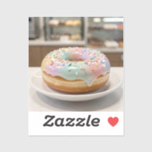 Whimsical Pastel Glass Glaze Donut Glossy  