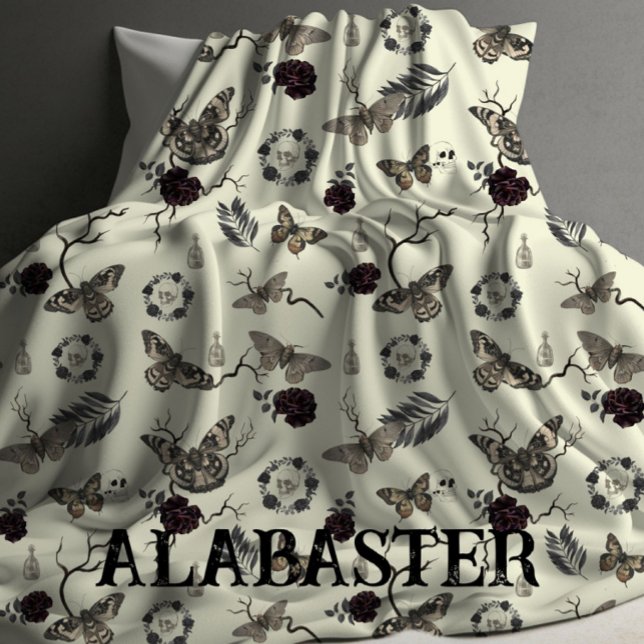 Whimsical Pastel Goth Personalised Baby Moth   Fleece Blanket (Creator Uploaded)