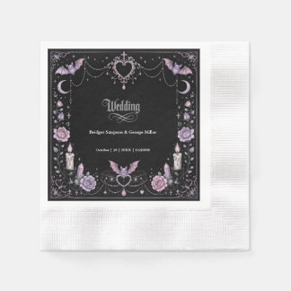 Whimsical Pastel Gothic Kawaii Wedding Napkin